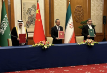 Pertemua Arab Saudi dan Iran di Beijing. Foto: Arab News