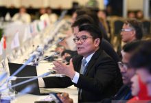 Dirut LKBN Antara, Beny Siga Butarbutar di kancah OANA Moskow. Foto Antara