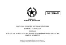 Inpers No.1 tahun 2024 tetang peercepatan air minum, air limbah domestik dan lainnya. Foto: Setkab RI
