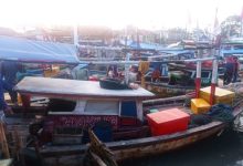 Perahu nelayan di Muabinuangan, Kabupaten Lebak. Foto: Antara