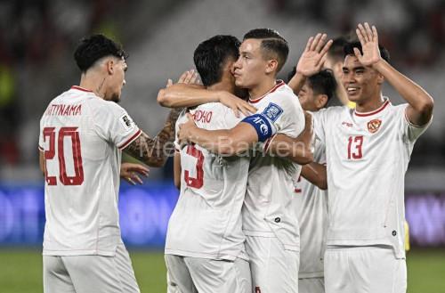 Timnas Indonesia mengalahkan Timnas Arab Saudi. Foto: Antara