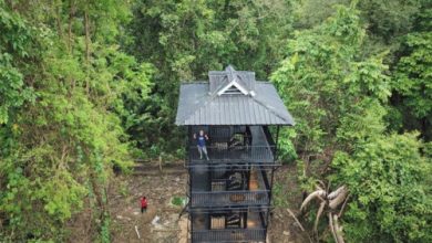 Salah satu fasilitas perawatan Badak Jawa. Foto Antara
