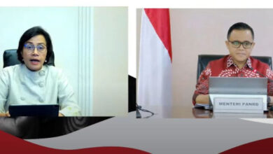 Konferensi pers soal THR ASN, Pensiunan dan gaji ke-13. Foto: Setkab RI