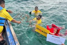 Penanaman Terumbu Karang di Serang dan Cilegon oleh Maxim. Foto: Humas Maxim Indonesia