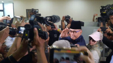 Pengasuh Ponpes Al Zaytun, Panji Gumilang di Bareskrim Polri. Foto: LKBN Antara