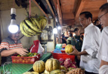 Presdien RI, Joko Widodo cek harga di pasar tradisional Jakarta jelang Lebaran. Foto: BPMI SatPres RI