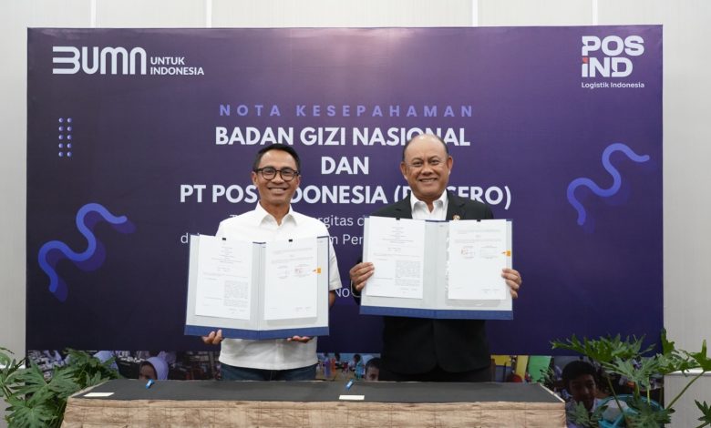 MoU Badan Gizi Nasional dan Pos Indonesia. Humas Pos Indonesia