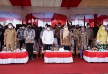 Peringatan Hari Desa Asri Nusantara 2023 di Kabupaten Palalawan. Foto: BPMI Setwarpres RI