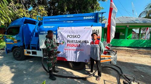 Pasokan BBM untuk pembangkit listrik di NTT paska gempa bumi. Foto Pertamina Patra Niaga