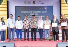 Plt Sekda Kota Cilegon, Ahmad Aziz Setia Ade Putra hadiri Hari Kesehatan Nasional. Foto Daeng Yusvin