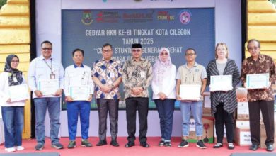 Plt Sekda Kota Cilegon, Ahmad Aziz Setia Ade Putra hadiri Hari Kesehatan Nasional. Foto Daeng Yusvin