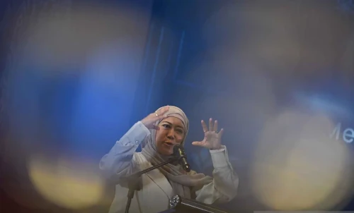 Menkomdigi, Metya Hafid dalam Rakernas Perum LKBN Antara. Foto Antara