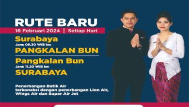 Rute baru Batik Air, Surabaya - Pangkalan Bun. Foto: Humas Lion Air Group