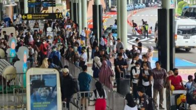 Kepadatan penumpang di Terminal 1 Bandara Soekarno - Hatta. Foto: LKBN Antara