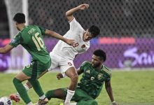 Laga Timnas Indonesia lawan Arab Saudi. Foto Antara