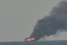 Kapal Namira terbakar