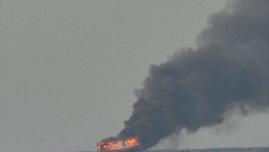 Kapal Namira terbakar