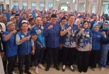 Agus Harimukti Yudhoyono (AHY), Ketua Umum Partai Demokrat di Cikupa, Tangerang. Foto: Iqbal Kurnia