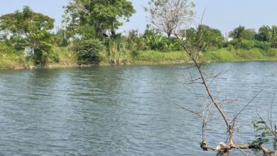 Pencemarah limbah di Sungai Ciujung Kab Serang menhyebabkan airnya menghitam dan berbau. Foto Antara