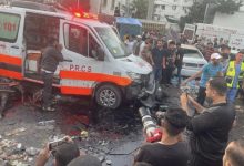 Mobil ambulans yang dihantam bom pasukan Israel di Gaza. Foto: MSF