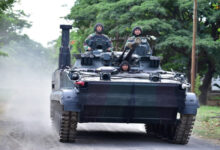Tank Amfibi sedang di darat. Foto: Munawir - Menkav 2 Mar