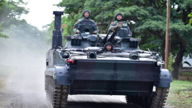 Tank Amfibi sedang di darat. Foto: Munawir - Menkav 2 Mar