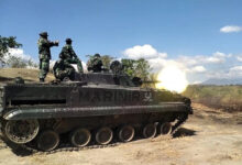 Tank Amfibi digunakan latihan penembak. Foto: Ahmad Munawir - Menkav 2 Mar