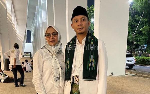 Wida Ampiany, Anggota DPRD Kota Serang bersama Wahyu, Ketua Umum TTKDH. Foto: Aden Hasanudin