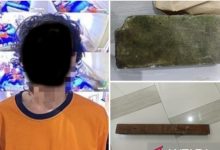 Ana angkat menjadi tersangka pembunuhan ayahnya di Sepatan Timur. Foto Antara