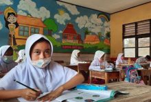 Anak SDN di Koa Tangerang Selatan (Tangsel). Foto Antara