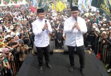 Kampanye akbar Andika Hazrumy - Nanag Suprianto, Calon Bupati dan Wakil Bupati Serang. Foto Budi Wahyu Iskandar