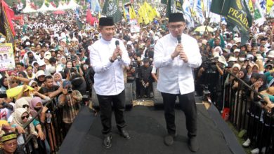 Kampanye akbar Andika Hazrumy - Nanag Suprianto, Calon Bupati dan Wakil Bupati Serang. Foto Budi Wahyu Iskandar