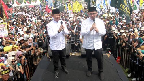 Kampanye akbar Andika Hazrumy - Nanag Suprianto, Calon Bupati dan Wakil Bupati Serang. Foto Budi Wahyu Iskandar