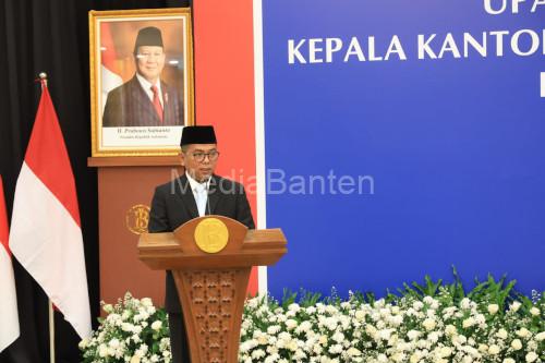 Gubernur Banten, Andra Soni di pengukuhan Kepala Perwakilan BI Bante. Foto Biro Adpim Banten