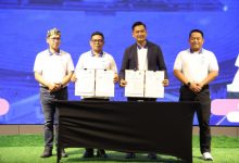 Penandatanganan MoU Penggunaan BIS jadi homebase Adhyaksa FC Banten. Foto: Biro Adpim Banten