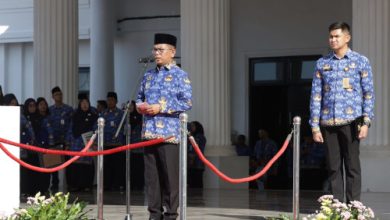 Gubernur Banten, Andra Soni pada HUT Korpri. Foto Biro Adpim Banten