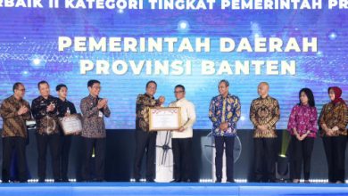 Pemprov Banten memperoleh penghargan indeks reformasi hukum peringkat II nasional. Foto Biro Adpim Banten
