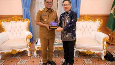 Gubernur Banten, Andra Soni bersama Edwin Setiawan Tjie dari Kadin Indonesia. Foto Biro Adpim Banten
