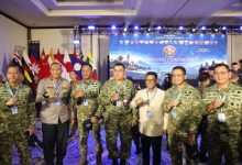 Gubernur Banten, Andra Soni menyambut delegasi 19 negara yang ikut dalam latihan militer internasional di Banten. foto Biro Adpim Banten