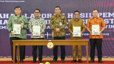 Gubernur Banten, Andra Soni menerima 2 LHP BPK Semester 2 tahun 2025. Foto Biro Adpim Banten