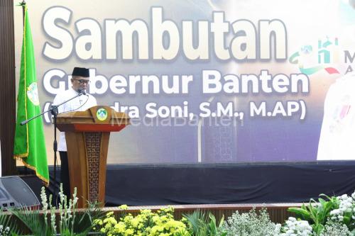 Gubernur Banten, Andra Soni pada Muktamar Al Khariyah ke XI. foto Biro Adpim Banten