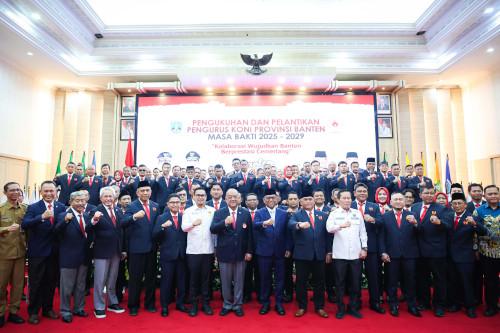 Gubernur Banten, Andra Soni hadiri pelantikan pengurus KONI Provinsi Banten. Foto Biro Adpim Banten