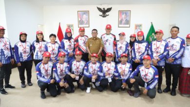 Gubernur Banten, Andra Soni melepas kontingen Pergatsi ke Kejurnas Gateball. Foto Biro Adpim Banten