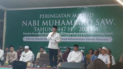 Peringatan Maulid Nabi Muhammad SAW di Ponpes Al Fathaniya dihadiri Gubernur Banten dan tokoh agama non muslim. Foto: Dok Ponpes Al Fathaniyah