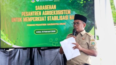 Gubernru Banten, Andra Soni di Ponpes Agro Ekosistem Raudhatul Ihsan di Lebak. Foto Biro Adpim Banten