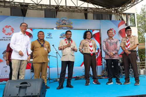 Gubernur Banten, Andra Soni membuka kegiatan karnipora dalam rangka peringatan Hari Sumpah Pemuda ke-98. Foto Biro Adpim Banten