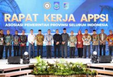 Gubernur Banten, Andra Soni menghadiri rapat kerja APPSI di NTB. Foto Biro Adpim Banten