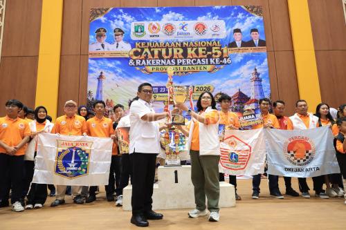 Gubernur Banten, Andra Soni menutup Kerjunas Catur ke-51 di Serang. Foto Biro Adpim Banten