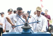 Gubernur Banten, Andra soni dan wakilnya, Achmad Dimyati Natakusumah meresmikan 7 daerah irigasi. Foto Biro Adpim Banten
