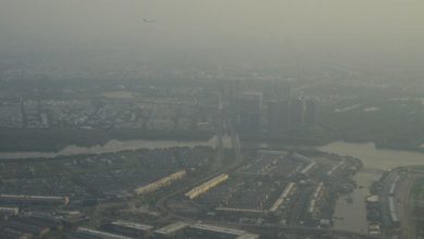 Kualitas udara Jakarta pada Minggu pagi. Foto: Antara
